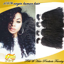 Barato virgem mongol kinky curly cabelo tecer 4a, Humano Kinky Curly Trança Tecer Cabelo